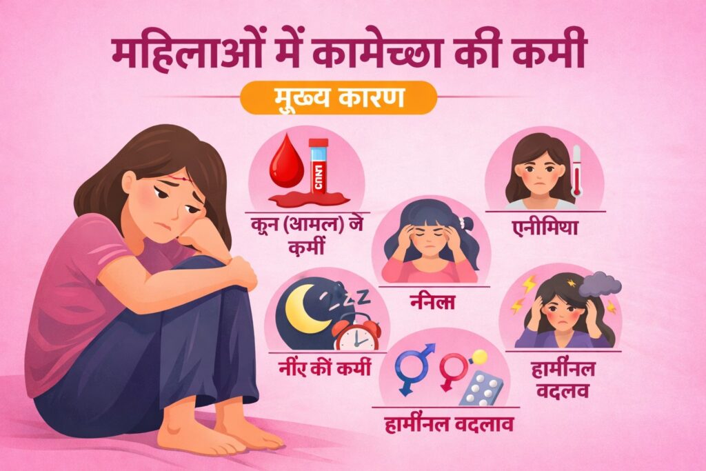 महिलाओं में कामेच्छा की कमी कारण