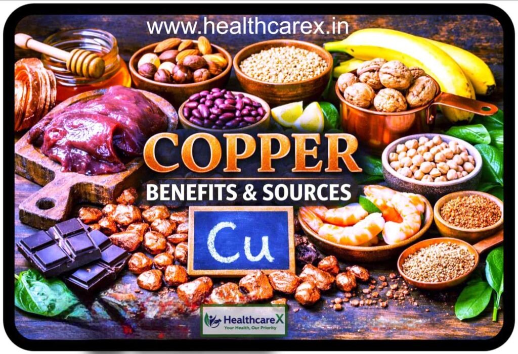 Copper: स्रोत और स्वास्थ्य के लिए इसका महत्व