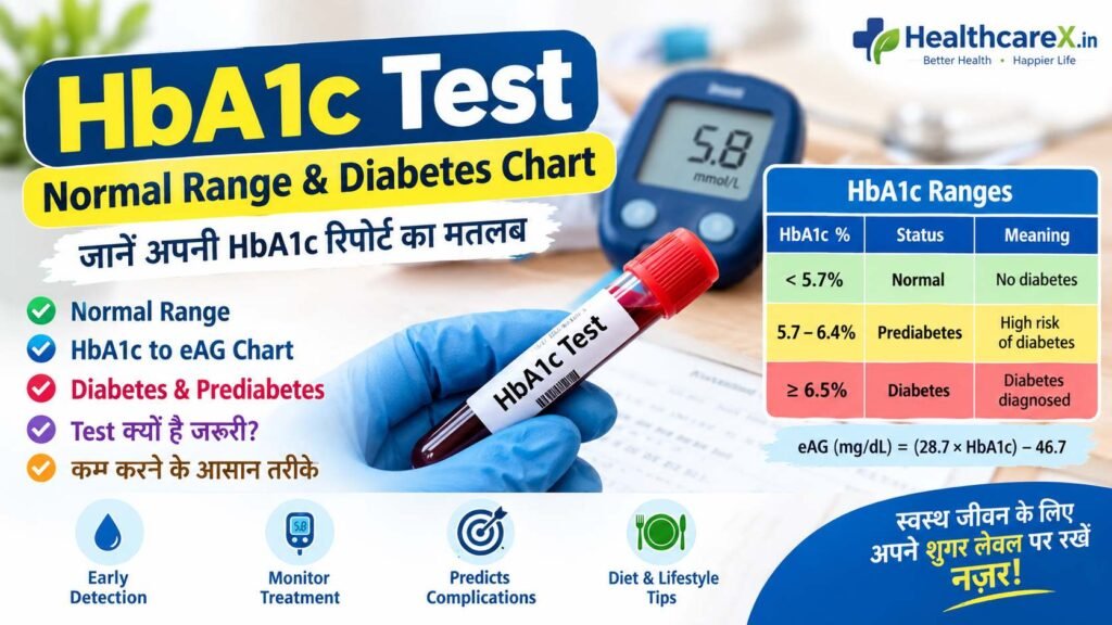 HbA1c Test Normal Range and Diabetes Chart in Hindi