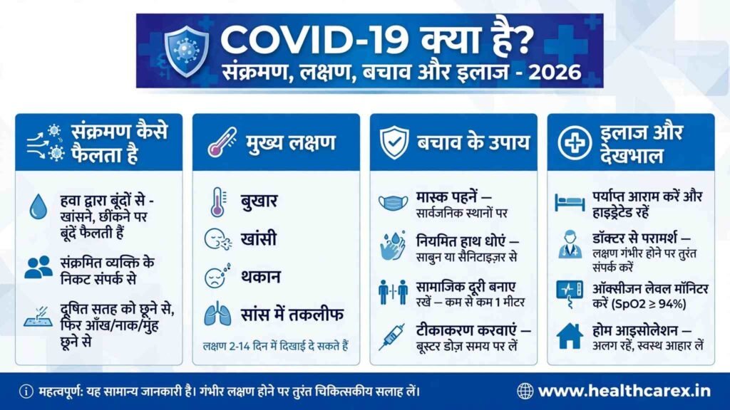 COVID-19 क्या है? संक्रमण, लक्षण, बचाव और इलाज से जुड़ी जरूरी जानकारी
